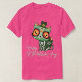 Dag van de Dode Suikerschedel Kat Leprechaun Pet S T-shirt (Design voorkant)