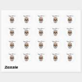 Dag van de dode suikerschedel Klassieke ronde stic Sticker (Vel)