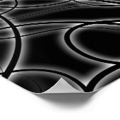 Dag van de dode suikerschedel - kleurloos zwart poster (Hoek)