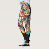 Dag van de dode suikerschedel leggings (Links)
