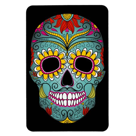 Dag van de dode suikerschedel magneet (Verticaal)