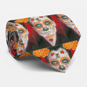 Dag van de dode suikerschedel met hart stropdas (Opgerold)