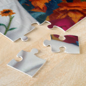 Dag van de dode suikerschedel met kleurrijke Rozen Legpuzzel (Zijkant)