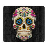 Dag van de dode suikerschedel met kruis snijplank (Voorkant)