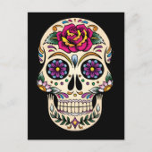 Dag van de dode suikerschedel met Roos Briefkaart (Voorkant)