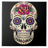 Dag van de dode suikerschedel met Roos Tegeltje (Voorkant)