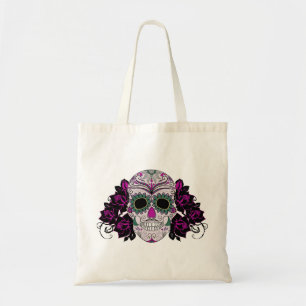Dag van de dode suikerschedel met Rozen Tote Bag