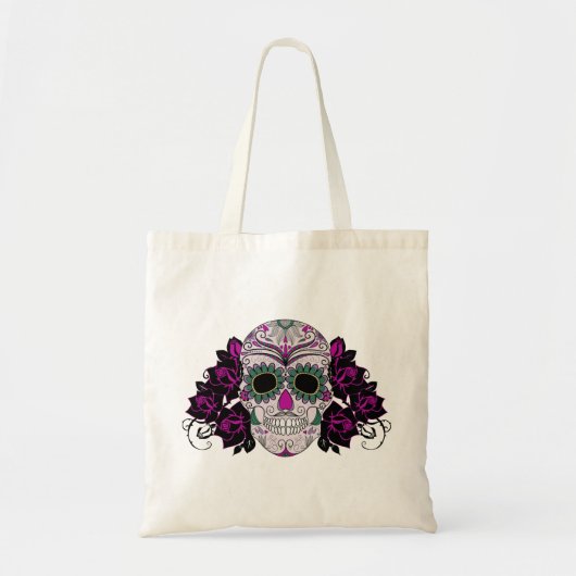Dag van de dode suikerschedel met Rozen Tote Bag (Voorkant)