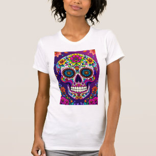 Dag van de Dode Suikerschedel Mexicaanse feestdag T-shirt