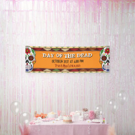 Dag van de Dode Suikerschedel Mexicaanse Halloween Spandoek