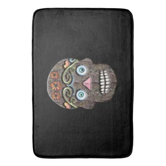 Dag van de Dode Suikerschedel (Mossy) Badmat (Voorkant Verticaal)