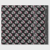 Dag van de dode suikerschedel Ombre Hot Pink Glitt Cadeaupapier (Vlak)