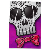 Dag van de dode suikerschedel Ombre Hot Pink Glitt Medium Cadeauzakje (Achterkant)