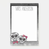 Dag van de dode suikerschedel Ombre Hot Pink Glitt Post-it® Notes (Voorkant)