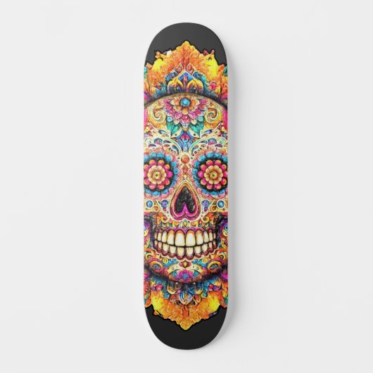 Dag van de dode suikerschedel persoonlijk skateboard (Voorkant)