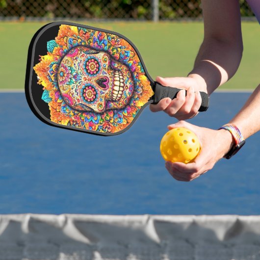 Dag van de dode suikerschedel pickleball paddle (Insitu)