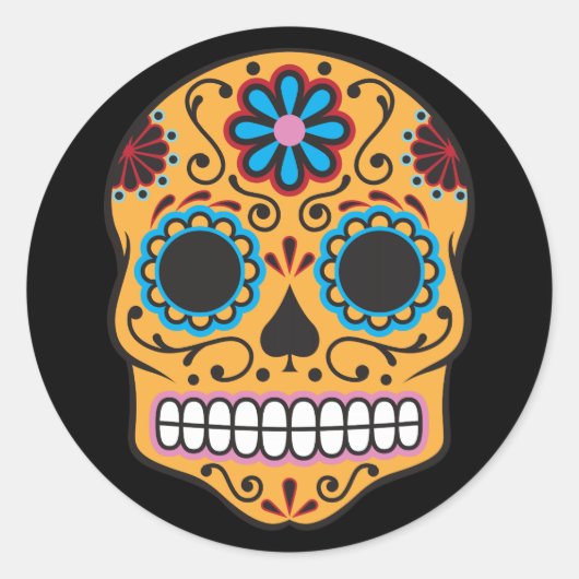  dag van de dode suikerschedel ronde sticker (Voorkant)