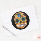  dag van de dode suikerschedel ronde sticker (Envelop)