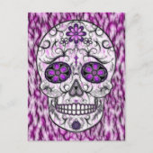Dag van de dode suikerschedel - Roze en Paars 1,0 Briefkaart (Voorkant)