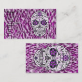 Dag van de dode suikerschedel - Roze en Paars 1,0 Visitekaartje (Voorkant / Achterkant)