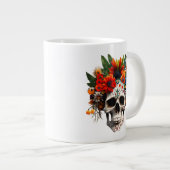 Dag van de Dode Suikerschedel Rozen Grote Koffiekop (Voorkant rechts)