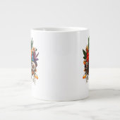 Dag van de Dode Suikerschedel Rozen Grote Koffiekop (Voorkant)