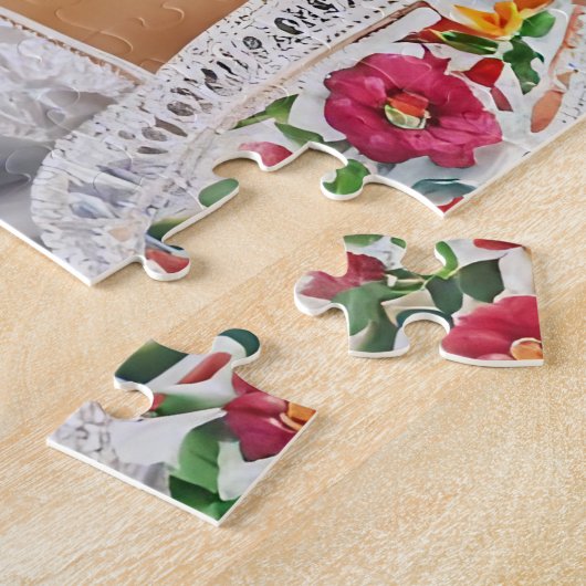 Dag van de Dode Suikerschedel Rozen Legpuzzel (Zijkant)