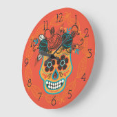 Dag van de dode suikerschedel, sinaasappel grote klok (Hoek)