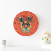 Dag van de dode suikerschedel, sinaasappel grote klok (Huis)