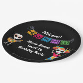 Dag van de Dode Suikerschedel Skeletten Papieren Bordje (Gekanteld)