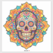 Dag van de dode suikerschedel sticker (Vel)