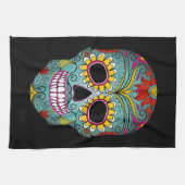 Dag van de dode suikerschedel theedoek (Horizontaal)