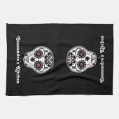  dag van de dode suikerschedel theedoek (Horizontaal)