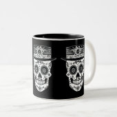 Dag van de dode suikerschedel tweekleurige koffiemok (Voorkant rechts)