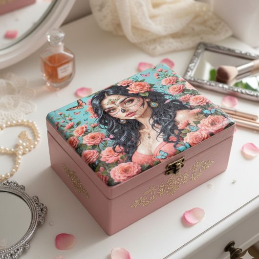 Dag van de Dode Suikerschedel Vrouw Weefselpapier Tissuepapier