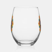 Dag van de dode suikerschedel wijnglas zonder voet (Links)