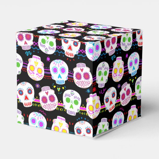 Dag van de dode suikerschedels bedankdoosjes (Achterkant)