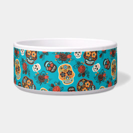 Dag van de dode suikerschedels, blauw voerbakje