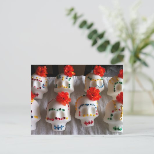 Dag van de dode suikerschedels briefkaart (Staand voorkant)