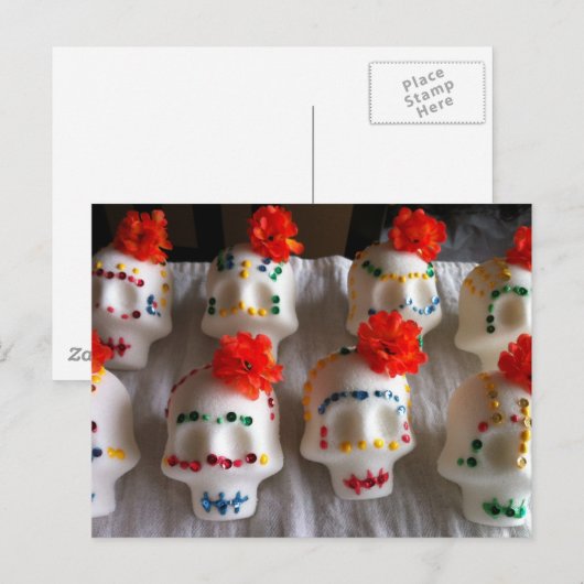 Dag van de dode suikerschedels briefkaart (Voorkant / Achterkant)