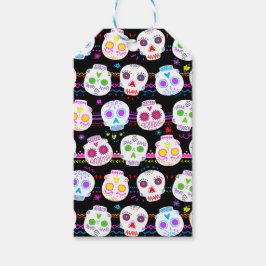 Dag van de dode suikerschedels cadeaulabel