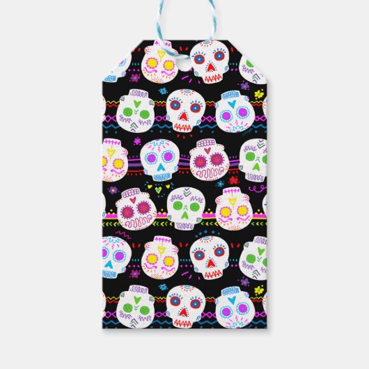 Dag van de dode suikerschedels cadeaulabel (Voorkant)