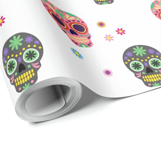 Dag van de dode suikerschedels cadeaupapier (Rol Hoek)