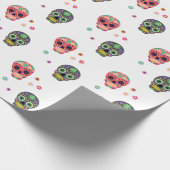 Dag van de dode suikerschedels cadeaupapier (Hoek)