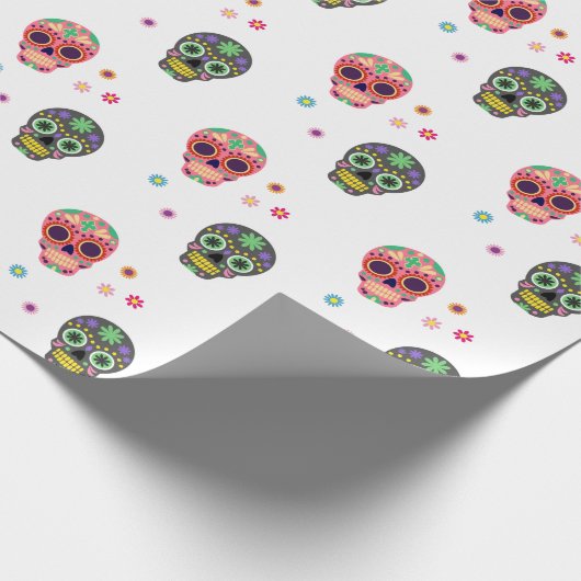 Dag van de dode suikerschedels cadeaupapier (Hoek)