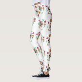 Dag van de Dode Suikerschedels en Bloemen Leggings (Links)
