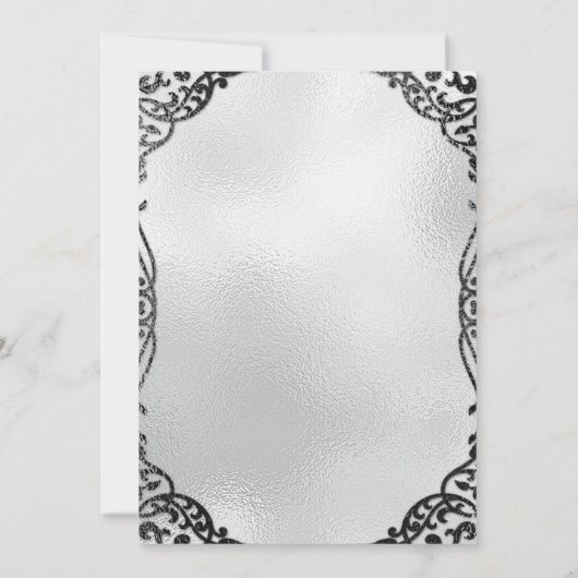 Dag van de Dode Suikerschedels en Bloemen Zwart Kaart (Achterkant)