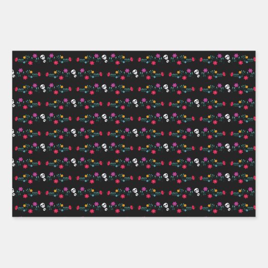 Dag van de dode suikerschedels inpakpapier vel (Voorkant)