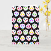 Dag van de dode suikerschedels kaart (Gele Bloem)