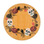 Dag van de Dode Suikerschedels Krans, sinaasappel Snijplank (Voorkant)